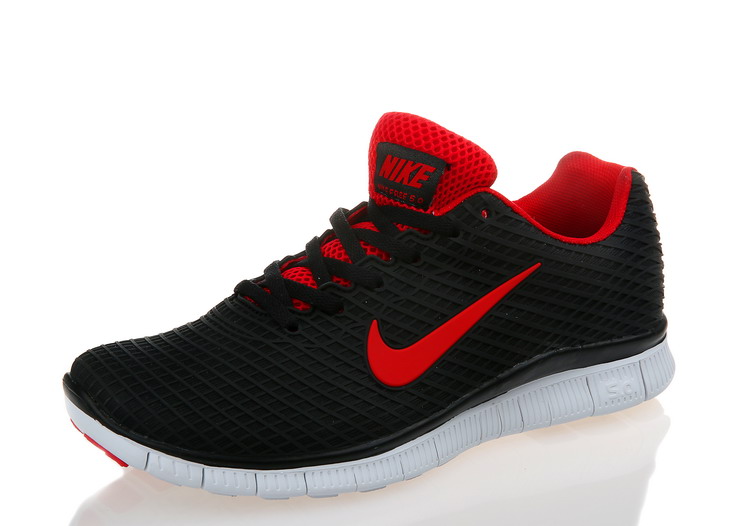 Nike Free 5.0 chaussures de course legeres mens nouveau rouge noir (2)